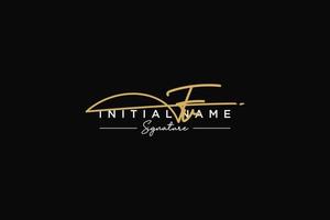 Initial FV signature logo template vector. Hand drawn Calligraphy lettering Vector illustration.