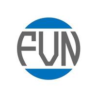 diseño de logotipo de letra fvn sobre fondo blanco. concepto de logotipo de círculo de iniciales creativas fvn. diseño de letras fvn. vector