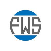 diseño de logotipo de letra fws sobre fondo blanco. concepto de logotipo de círculo de iniciales creativas de fws. diseño de letras fws. vector