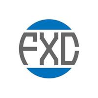 FXC letter logo design on white background. FXC creative initials circle logo concept. FXC letter design. vector