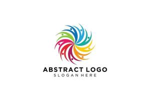 colección de logotipos de personas y familias abstractas vectoriales, iconos de personas, plantilla de logotipo de salud, símbolo de cuidado. vector