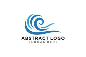 diseño de icono y símbolo de logotipo de salpicadura de onda de agua abstracta. vector