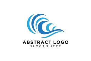 diseño de icono y símbolo de logotipo de salpicadura de onda de agua abstracta. vector