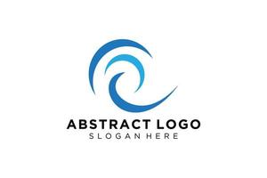 Abstract water wave splash logo symbol and icon design. vector