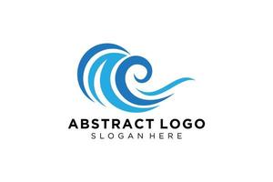 Abstract water wave splash logo symbol and icon design. vector