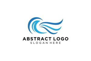 Abstract water wave splash logo symbol and icon design. vector