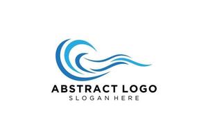 Abstract water wave splash logo symbol and icon design. vector