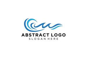 diseño de icono y símbolo de logotipo de salpicadura de onda de agua abstracta. vector