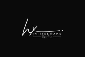 Initial HX signature logo template vector. Hand drawn Calligraphy lettering Vector illustration.