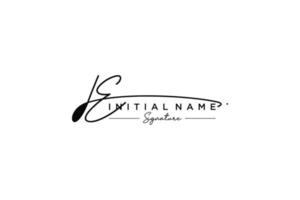 Initial IE signature logo template vector. Hand drawn Calligraphy lettering Vector illustration.