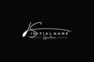 Initial IS signature logo template vector. Hand drawn Calligraphy lettering Vector illustration.