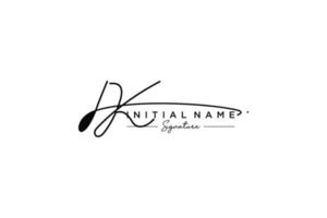 Initial IK signature logo template vector. Hand drawn Calligraphy lettering Vector illustration.