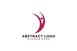 colección de logotipos de personas y familias abstractas vectoriales, iconos de personas, plantilla de logotipo de salud, símbolo de cuidado. vector