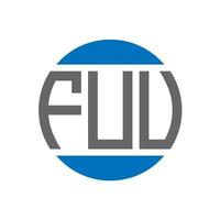 FUV letter logo design on white background. FUV creative initials circle logo concept. FUV letter design. vector