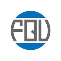 FQU letter logo design on white background. FQU creative initials circle logo concept. FQU letter design. vector
