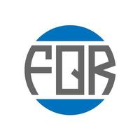 diseño de logotipo de letra fqr sobre fondo blanco. concepto de logotipo de círculo de iniciales creativas fqr. diseño de letras fqr. vector