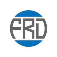 FRD letter logo design on white background. FRD creative initials circle logo concept. FRD letter design. vector