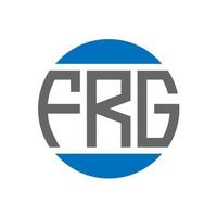 diseño de logotipo de letra frg sobre fondo blanco. concepto de logotipo de círculo de iniciales creativas de frg. diseño de letras frg. vector