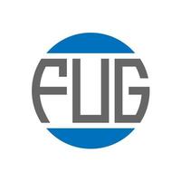 diseño de logotipo de letra fug sobre fondo blanco. concepto de logotipo de círculo de iniciales creativas de fug. diseño de letras fug. vector