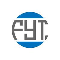 FYT letter logo design on white background. FYT creative initials circle logo concept. FYT letter design. vector
