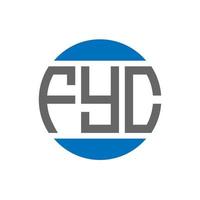 FYC letter logo design on white background. FYC creative initials circle logo concept. FYC letter design. vector