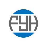 diseño de logotipo de letra fyh sobre fondo blanco. fyh creative initials circle logo concepto. diseño de letras fyh. vector