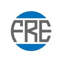 FRE letter logo design on white background. FRE creative initials circle logo concept. FRE letter design. vector
