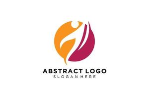 colección de logotipos de personas y familias abstractas vectoriales, iconos de personas, plantilla de logotipo de salud, símbolo de cuidado. vector