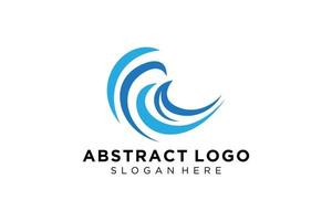 diseño de icono y símbolo de logotipo de salpicadura de onda de agua abstracta. vector