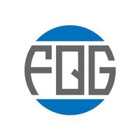 diseño de logotipo de letra fqg sobre fondo blanco. concepto de logotipo de círculo de iniciales creativas fqg. diseño de letras fqg. vector