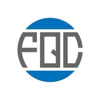 FQC letter logo design on white background. FQC creative initials circle logo concept. FQC letter design. vector