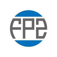 FPZ letter logo design on white background. FPZ creative initials circle logo concept. FPZ letter design. vector