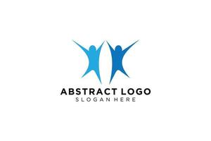 colección de logotipos de personas y familias abstractas vectoriales, iconos de personas, plantilla de logotipo de salud, símbolo de cuidado. vector