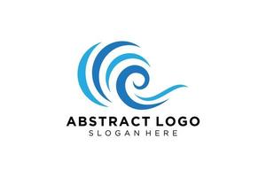 diseño de icono y símbolo de logotipo de salpicadura de onda de agua abstracta. vector