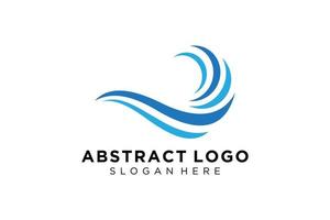 Abstract water wave splash logo symbol and icon design. vector