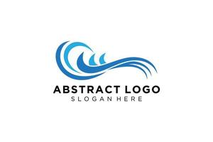 Abstract water wave splash logo symbol and icon design. vector