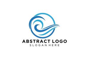 diseño de icono y símbolo de logotipo de salpicadura de onda de agua abstracta. vector