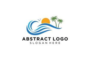 Abstract water wave splash logo symbol and icon design. vector