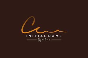 Initial CC signature logo template vector. Hand drawn Calligraphy lettering Vector illustration.