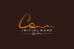 Initial CE signature logo template vector. Hand drawn Calligraphy lettering Vector illustration.