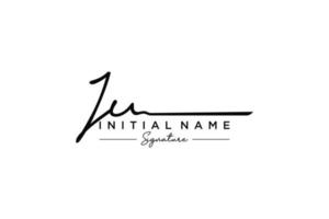 Initial JU signature logo template vector. Hand drawn Calligraphy lettering Vector illustration.