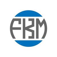 FKM letter logo design on white background. FKM creative initials circle logo concept. FKM letter design. vector