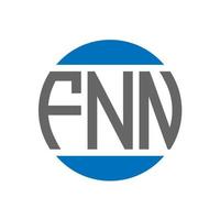 FNN letter logo design on white background. FNN creative initials circle logo concept. FNN letter design. vector