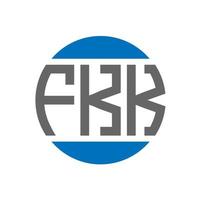 diseño de logotipo de letra fkk sobre fondo blanco. concepto de logotipo de círculo de iniciales creativas fkk. diseño de letras fkk. vector