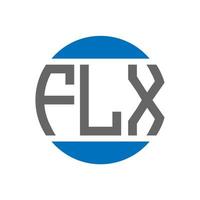 diseño de logotipo de letra flx sobre fondo blanco. concepto de logotipo de círculo de iniciales creativas de flx. diseño de letras flx. vector