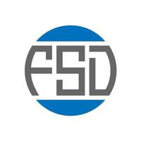 FSD letter logo design on white background. FSD creative initials circle logo concept. FSD letter design. vector