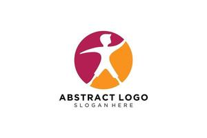 colección de logotipos de personas y familias abstractas vectoriales, iconos de personas, plantilla de logotipo de salud, símbolo de cuidado. vector