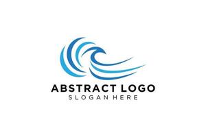 Abstract water wave splash logo symbol and icon design. vector