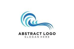 diseño de icono y símbolo de logotipo de salpicadura de onda de agua abstracta. vector