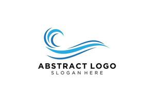 Abstract water wave splash logo symbol and icon design. vector